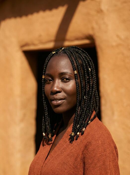 A woman with Fulani braids