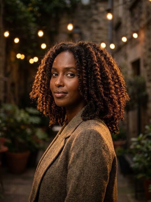 A woman with a voluminous twist-out
